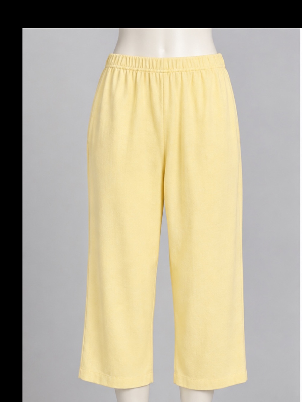 Lands' End Kids Light Yellow Elastic Waist Sweatpants